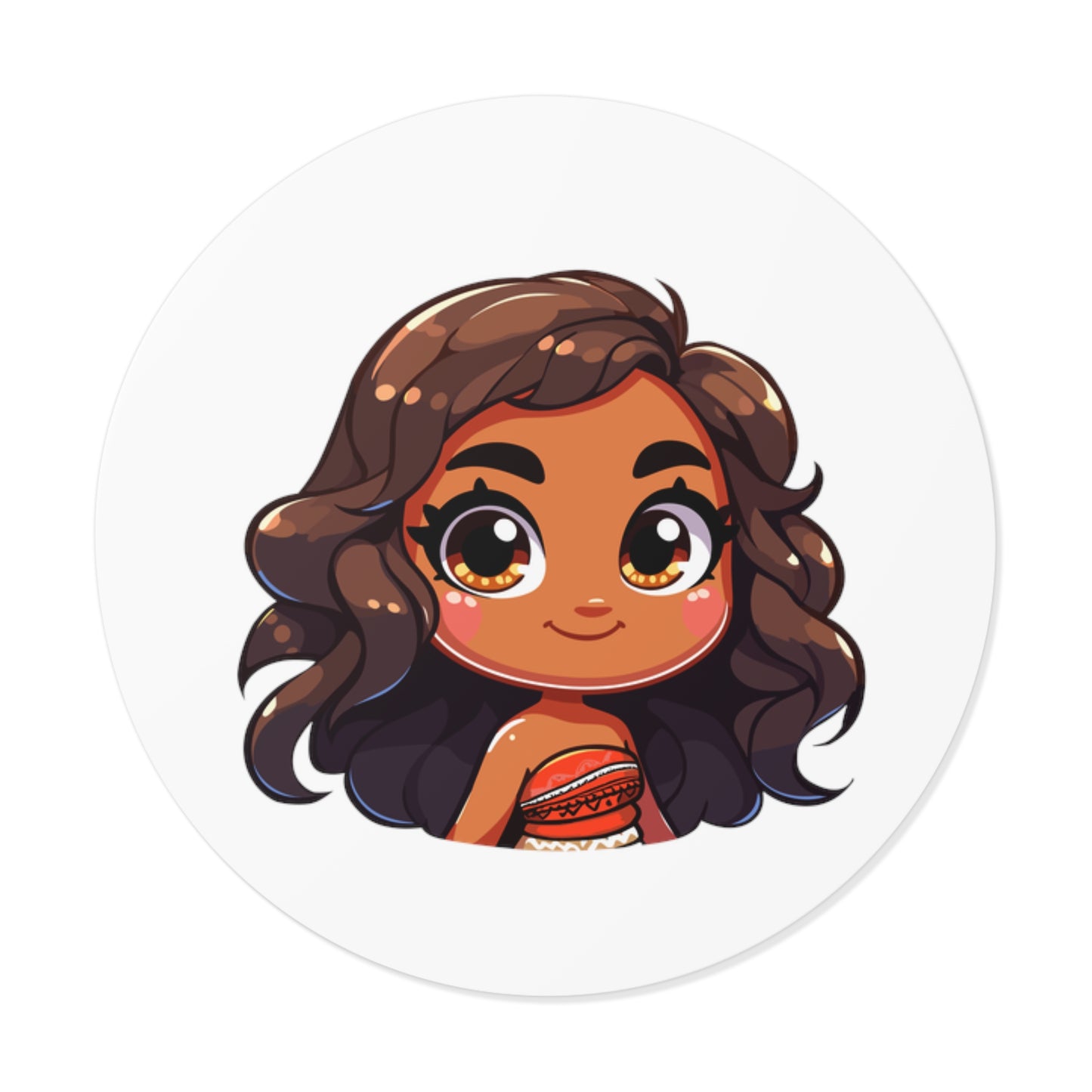 Moana Round Vinyl Stickers