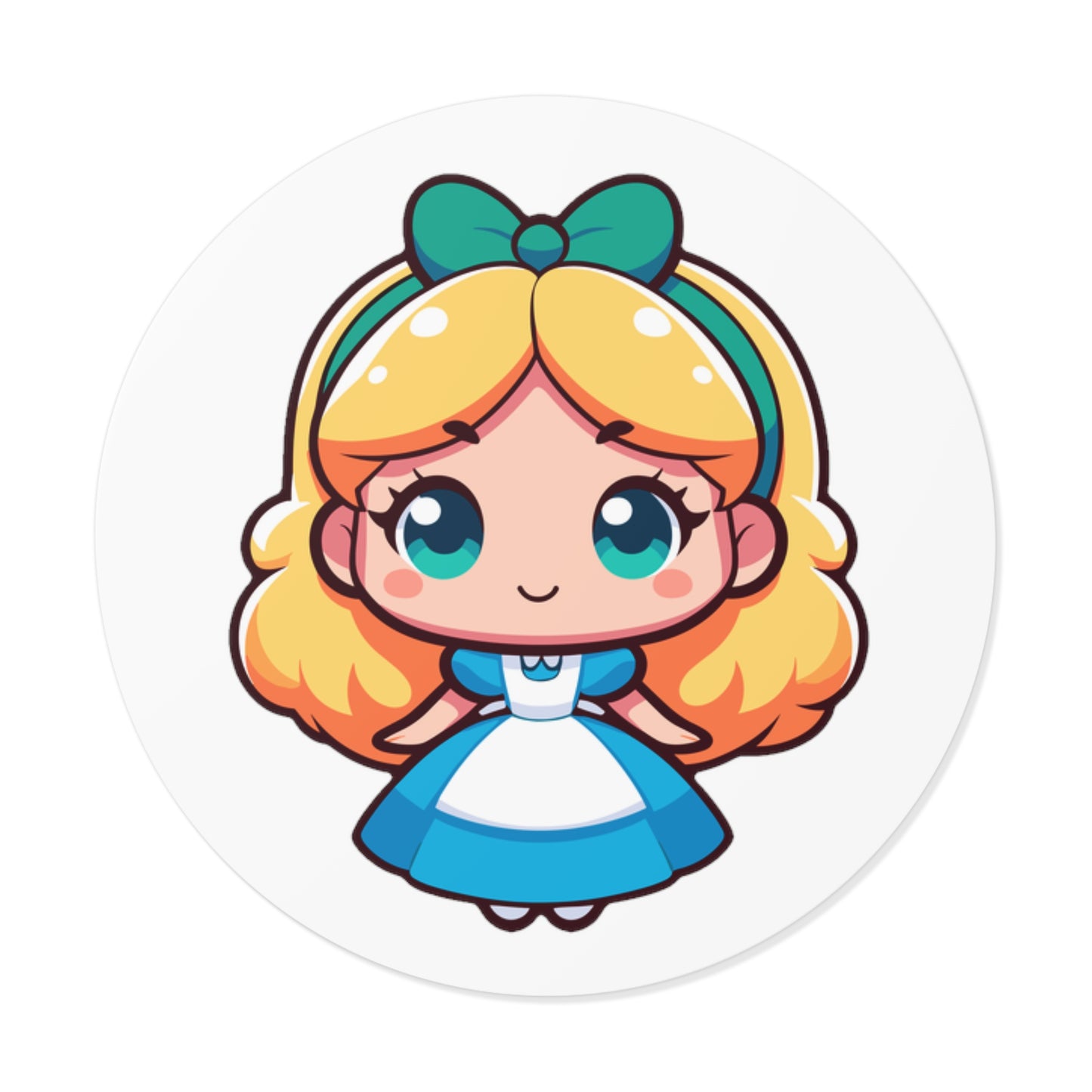 Alice Round Vinyl Stickers