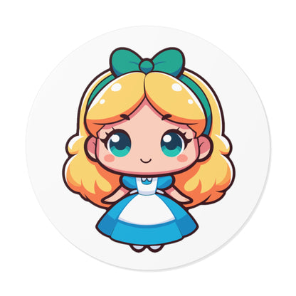 Alice Round Vinyl Stickers