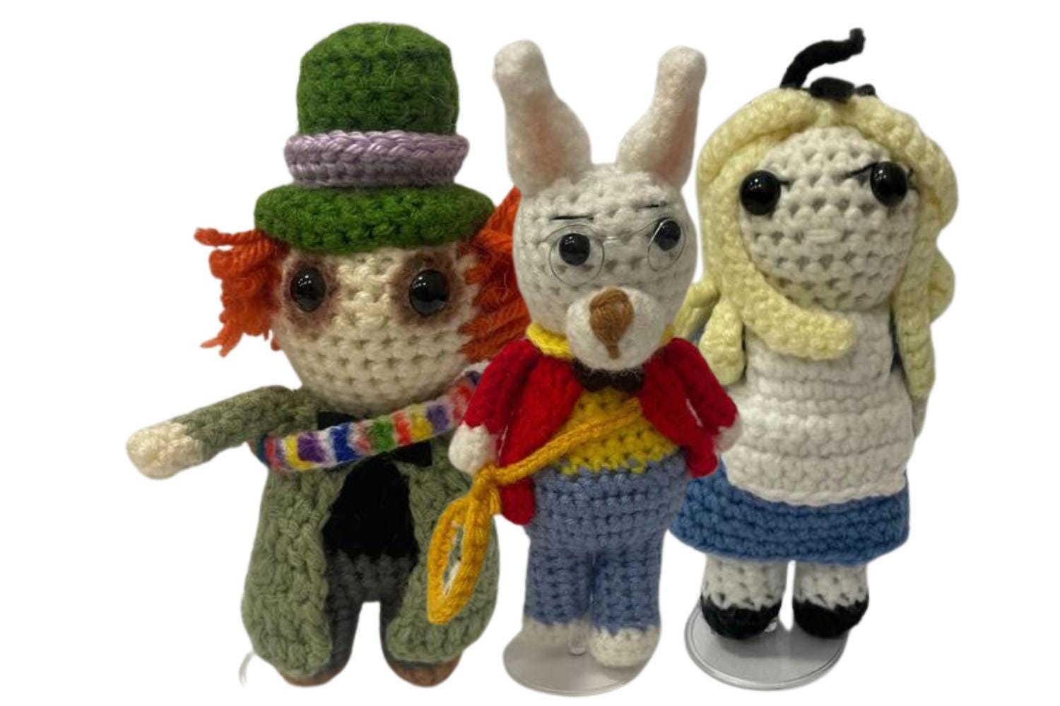 Alice In Wonderland Collection 3 Character Set Handmade Plushies - Little Luvin Stitches