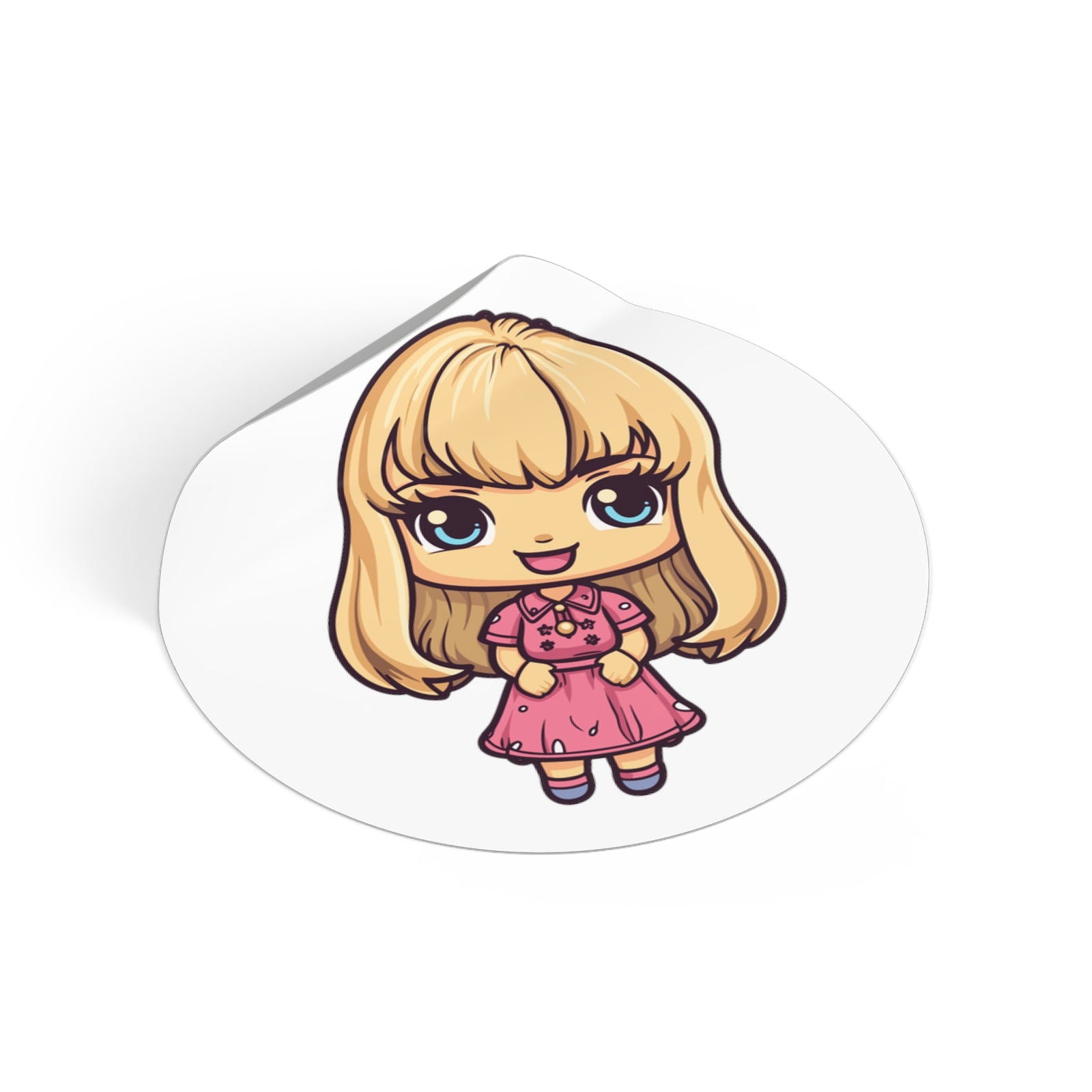 Barbie V5 Round Vinyl Stickers - Little Luvin Stitches