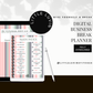 Digital Business Break Planner by Little Luvin on a tablet with a pen on a white background.