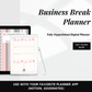 Digital planner on tablet and iPad with promotional text on a white background