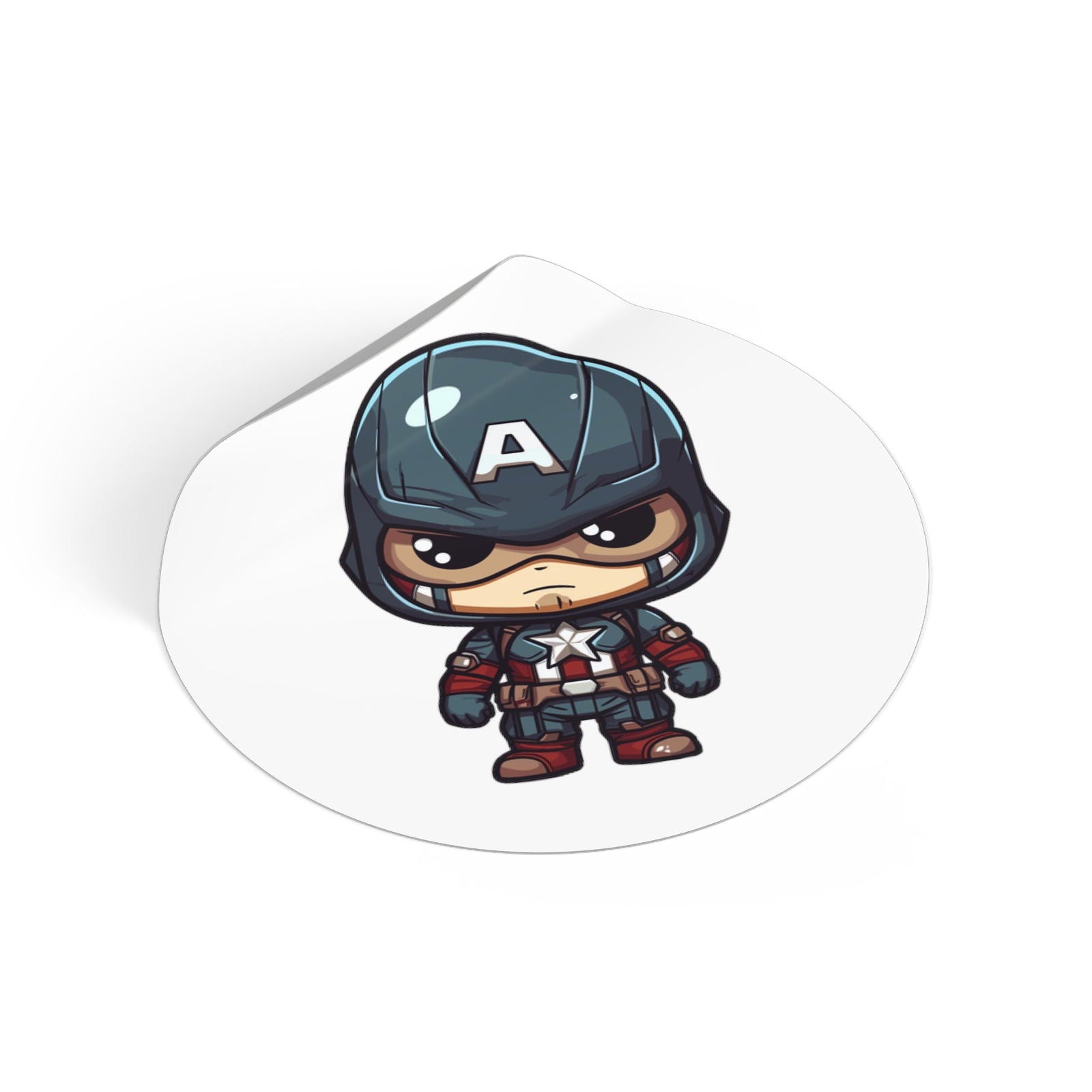 Captain America Round Vinyl Stickers - Little Luvin Stitches