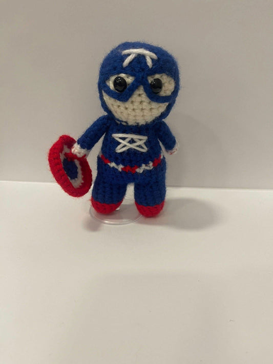 Captain America Super Hero Handmade Plushie - Little Luvin Stitches
