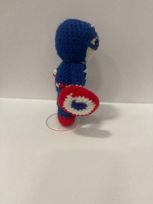 Captain America Super Hero Handmade Plushie - Little Luvin Stitches