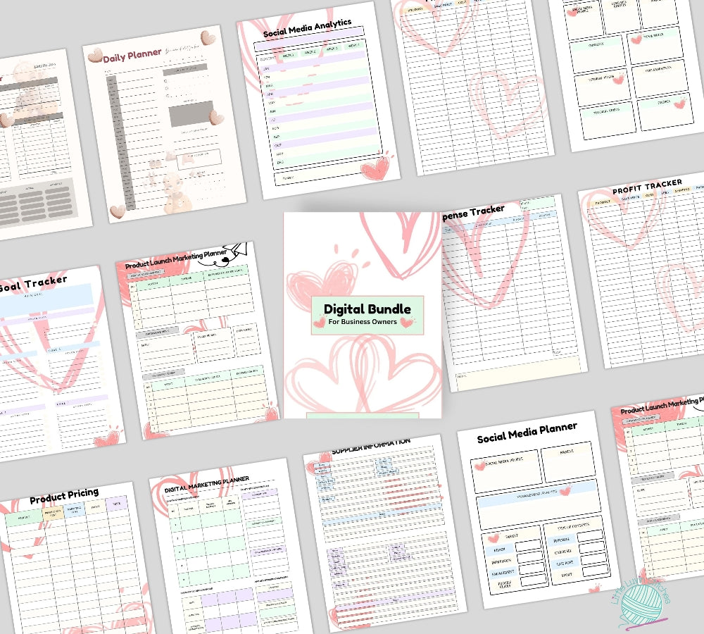 Digital Bundle for Small Business Owners,  Planner Inserts, Business Solutions