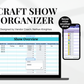 Computer screen displaying a craft show organizer with various sections and text.