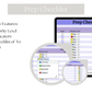 Prep checklist app interface with priority level indicators and to-do list on a tablet screen.