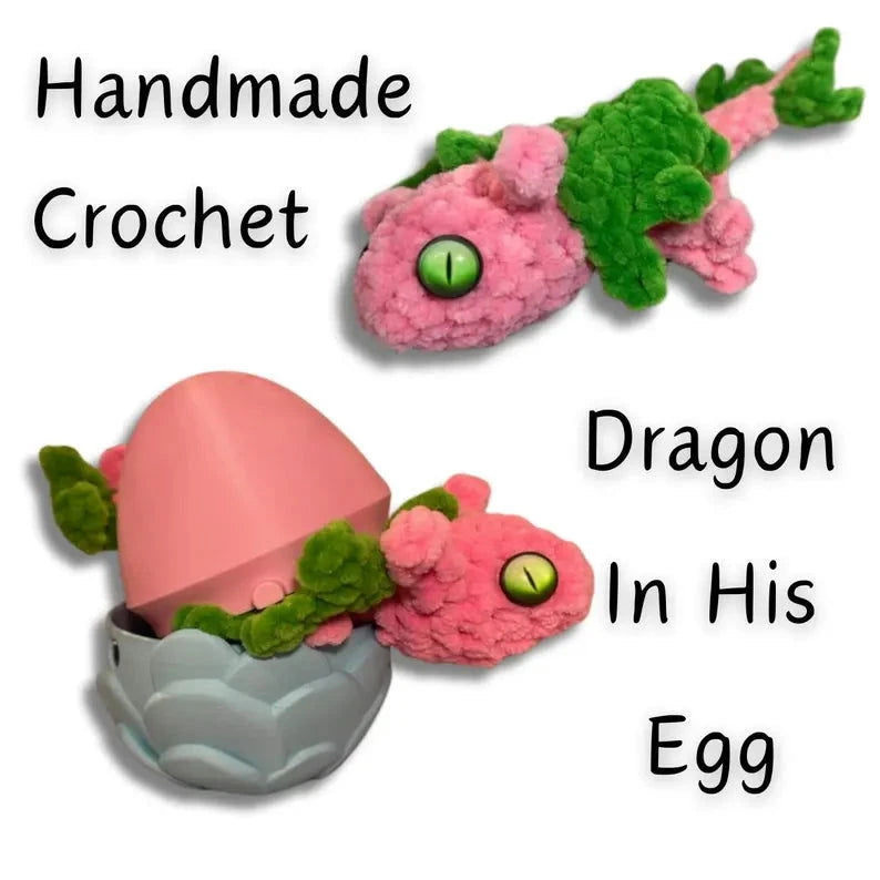Crochet Dragon With Egg - Little Luvin Stitches
