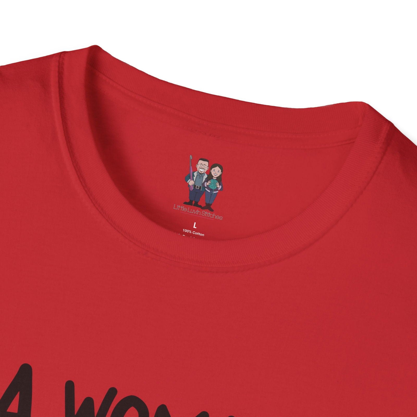 Cute Crochet Themed Unisex Softstyle T-shirt - Little Luvin Stitches