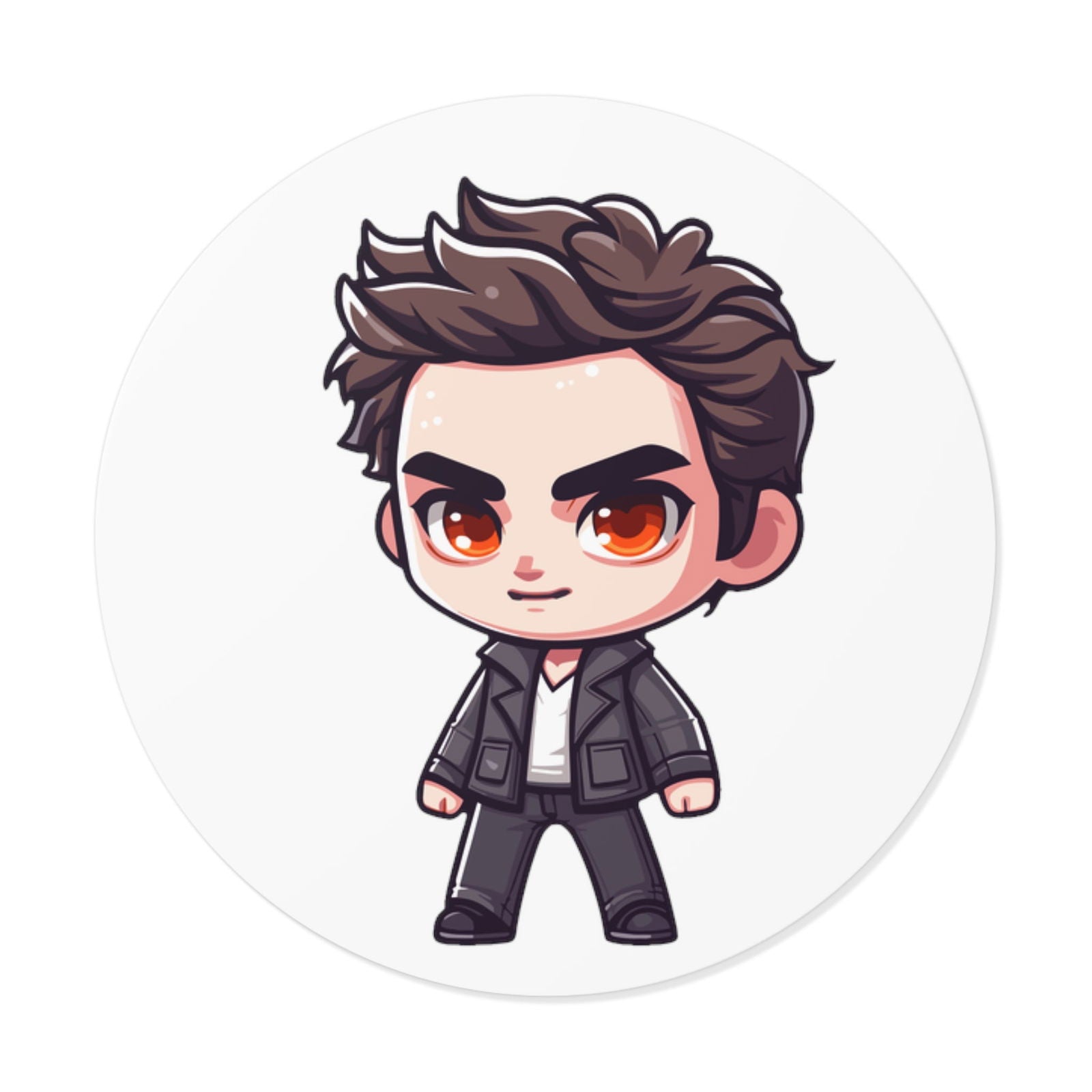 Edward Cullen Round Vinyl Stickers - Little Luvin Stitches