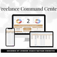 Freelance Command Center dashboard on computer, phone, and tablet with Nathan Knightes branding.