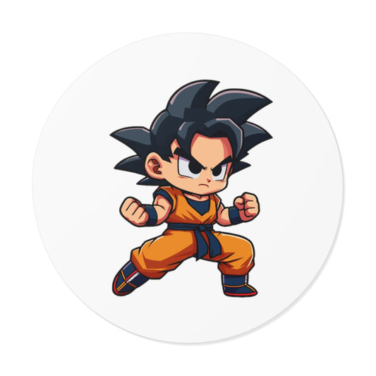 Goku Round Vinyl Stickers - Little Luvin Stitches