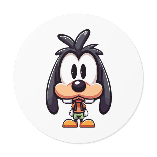 Goofy Round Vinyl Stickers - Little Luvin Stitches