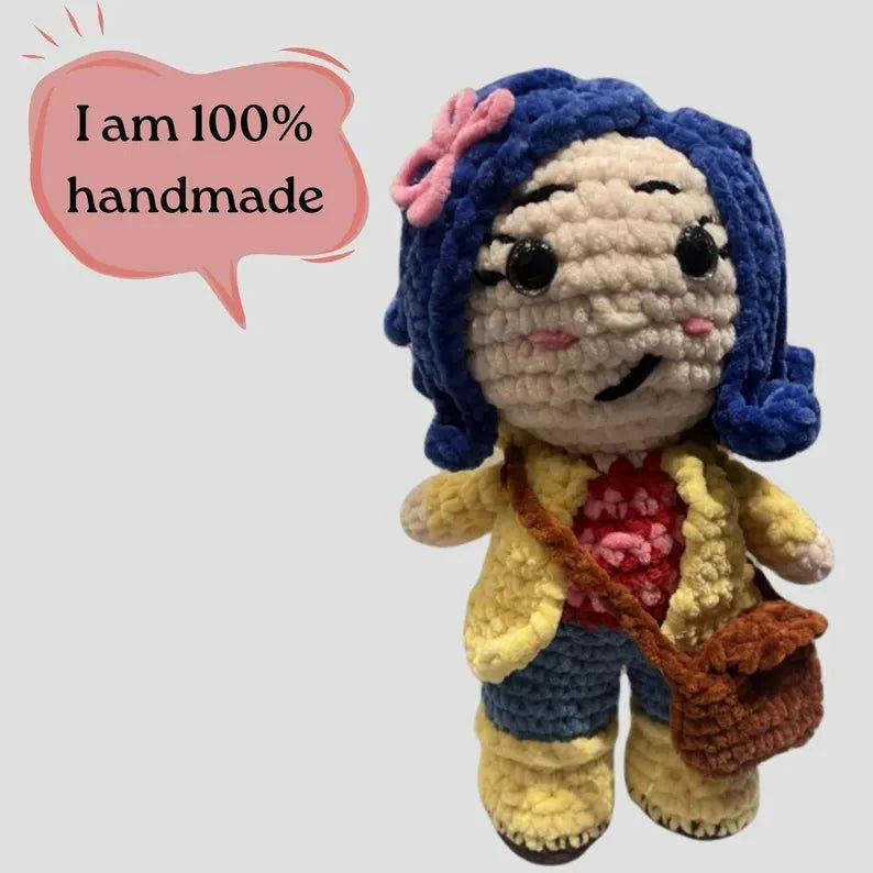 Handmade Crochet Coraline Plushie - Little Luvin Stitches