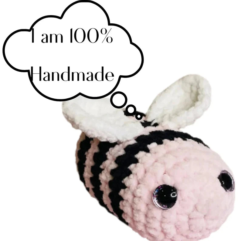 Handmade Jumbo Crochet Bee - Little Luvin Stitches