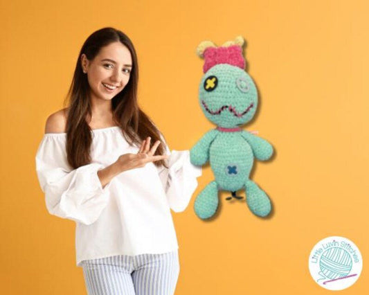 Handmade Jumbo Crochet Voodoo Doll - Little Luvin Stitches
