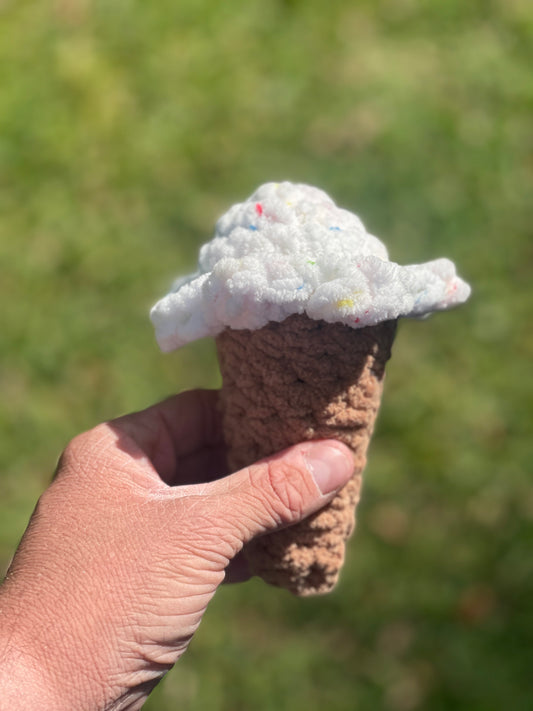 Confetti Ice Cream Handmade Crochet Plushie