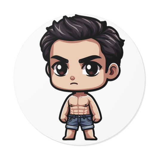 Jacob Black Round Vinyl Stickers - Little Luvin Stitches