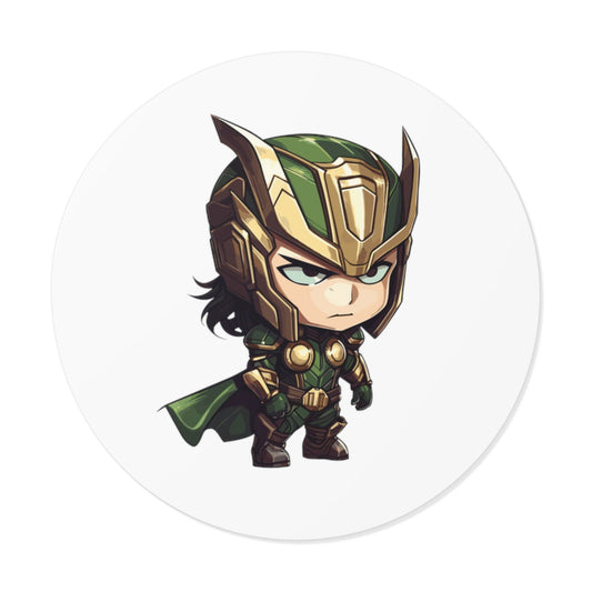 Loki Round Vinyl Stickers - Little Luvin Stitches
