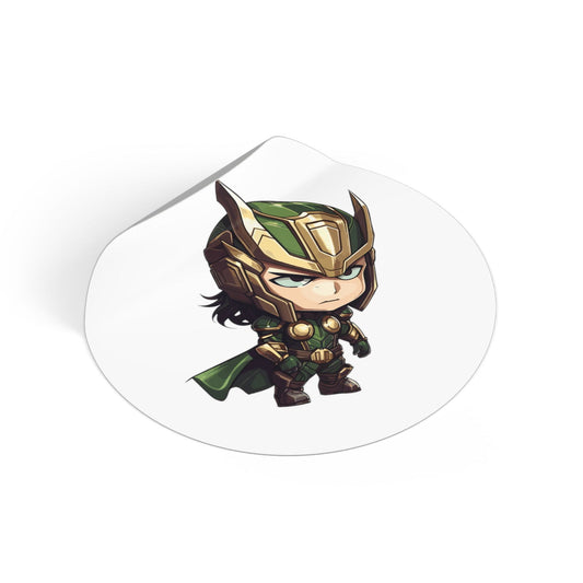Loki Round Vinyl Stickers - Little Luvin Stitches