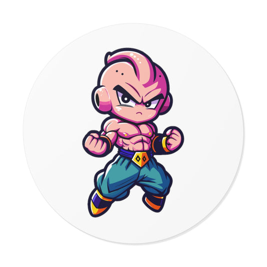 Majin Buu Round Vinyl Stickers - Little Luvin Stitches