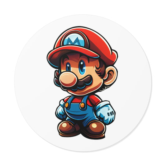 Mario Round Vinyl Stickers - Little Luvin Stitches