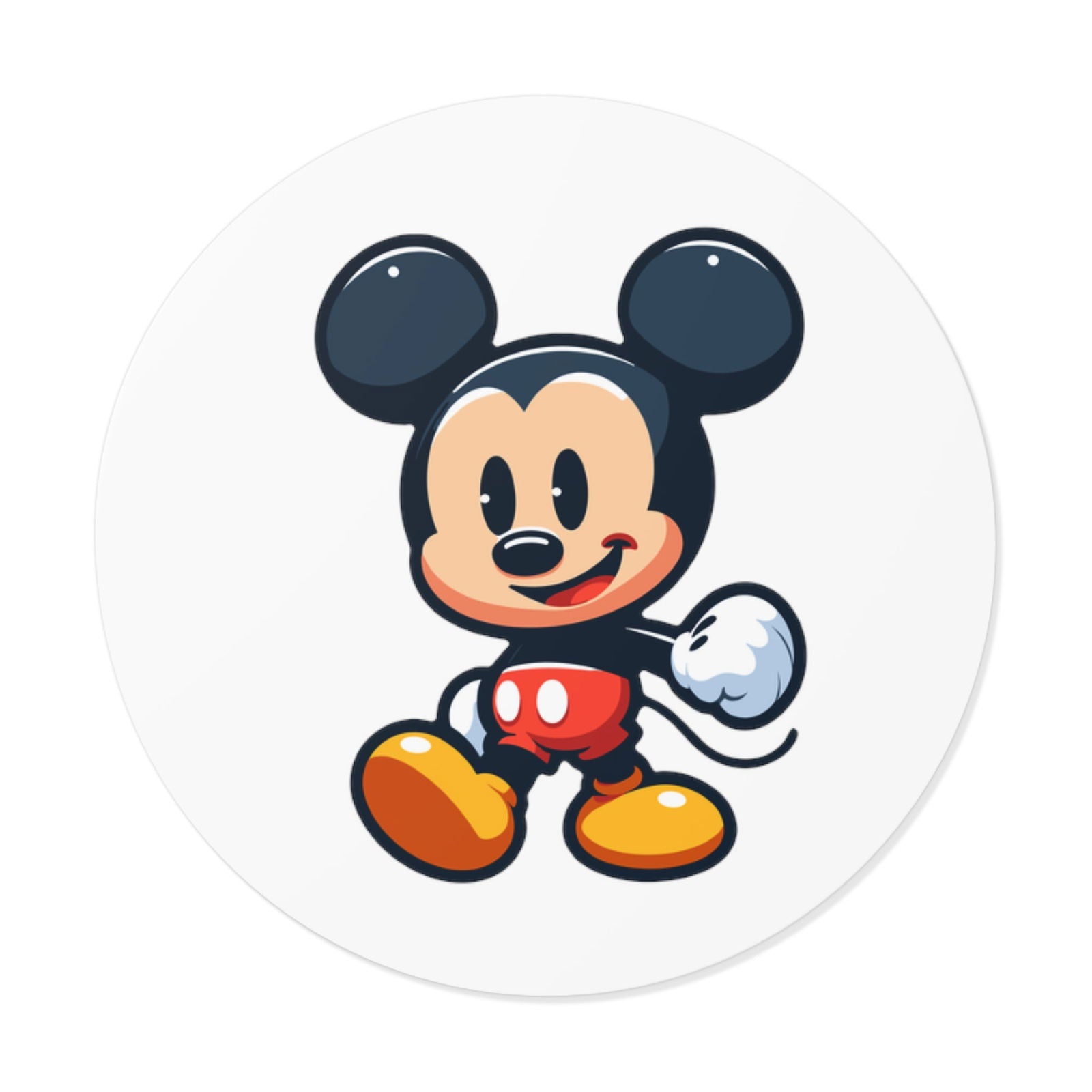 Mickey Round Vinyl Stickers - Little Luvin Stitches