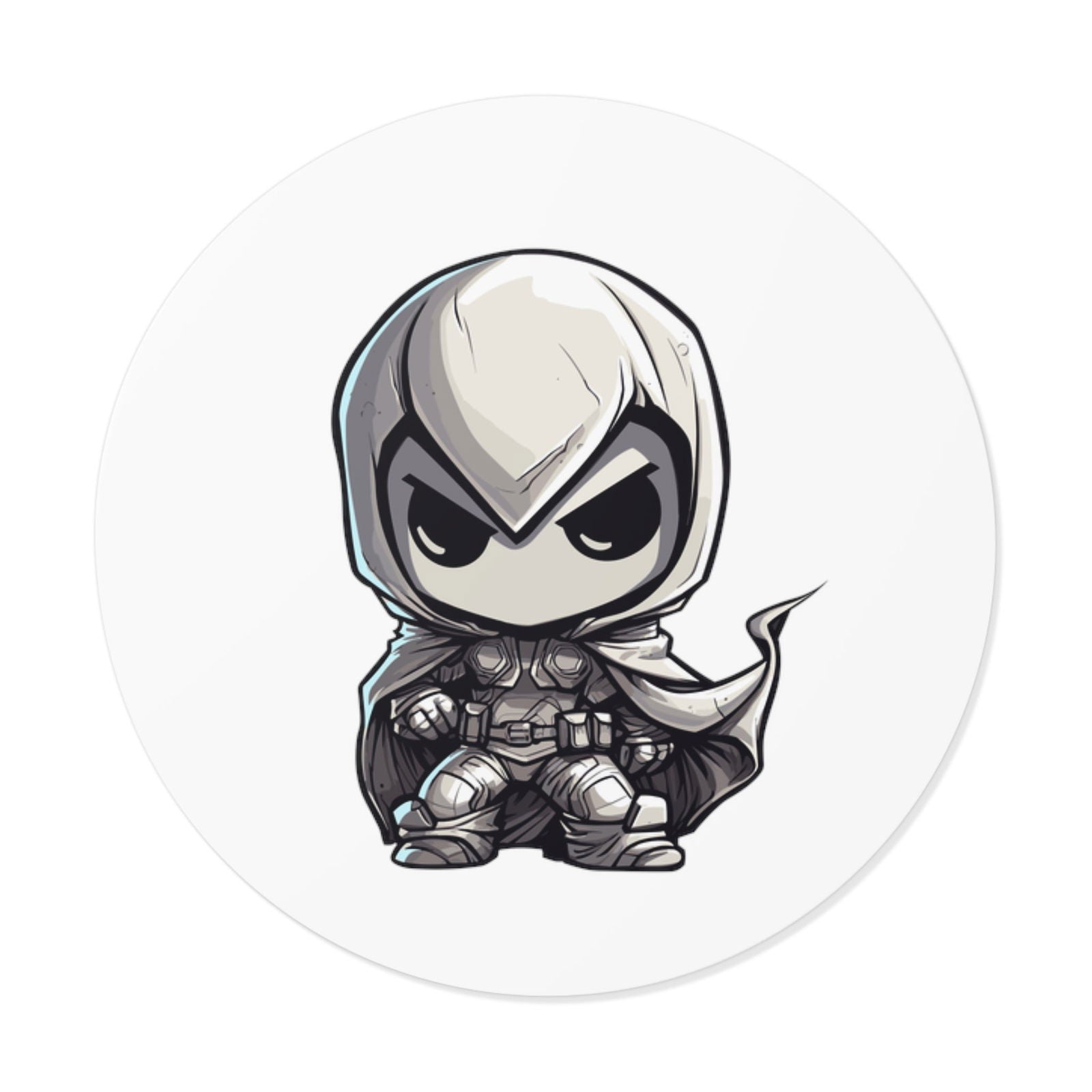 Moon Knight Round Vinyl Stickers - Little Luvin Stitches