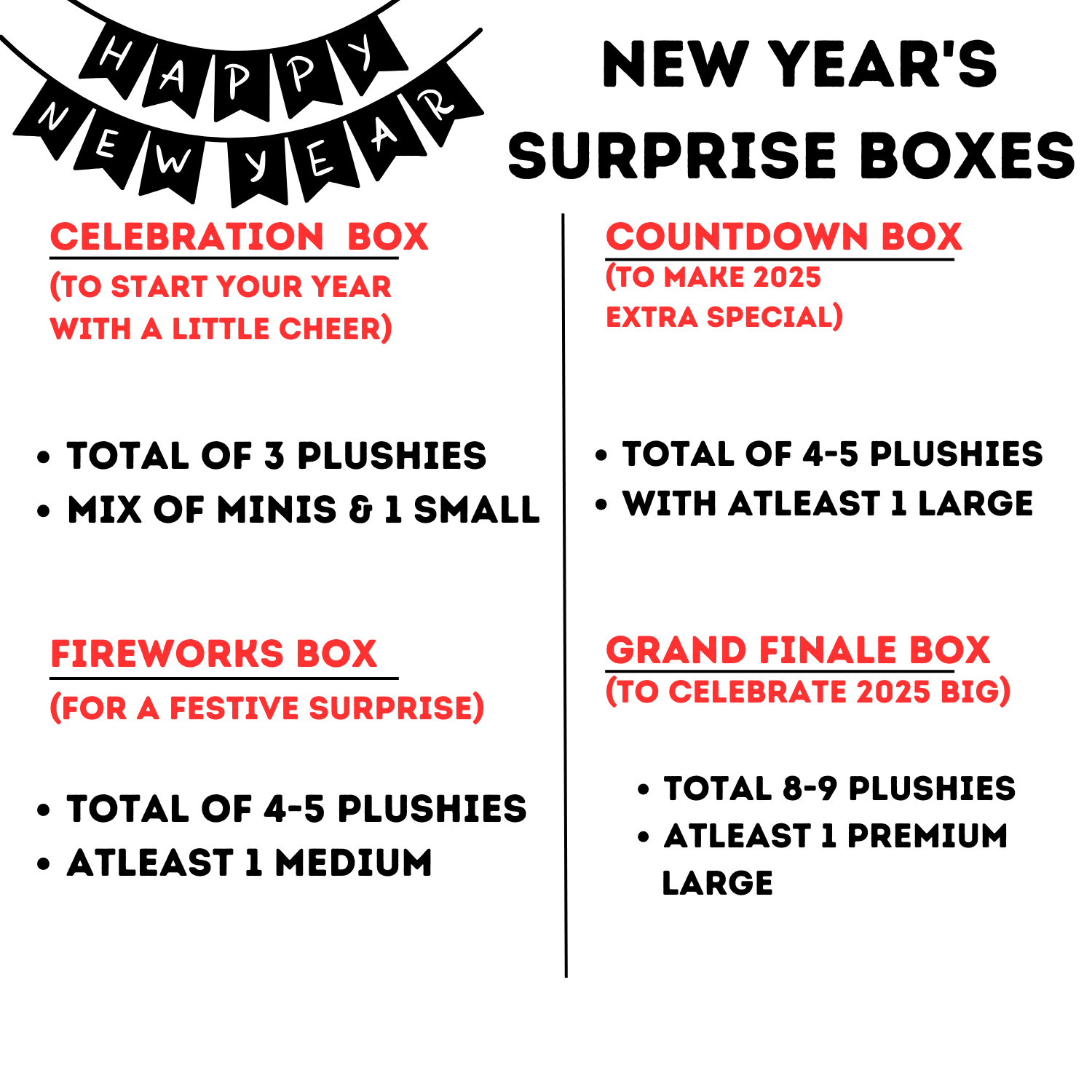 New Year Celebration Surprise Boxes - Little Luvin Stitches