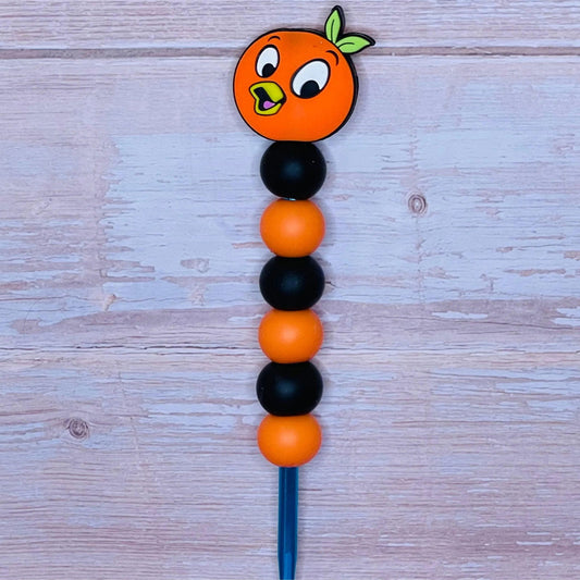 Orange Beaded Crochet Hook - Little Luvin Stitches