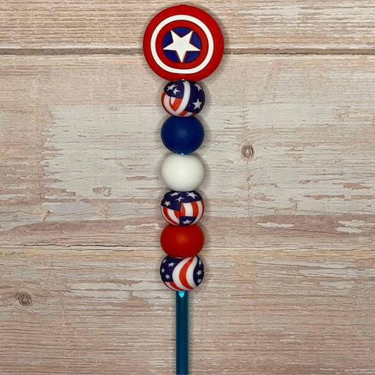 Patriotic Beaded Crochet Hook - Little Luvin Stitches