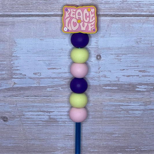 Peace Love Beaded Crochet Hook - Little Luvin Stitches