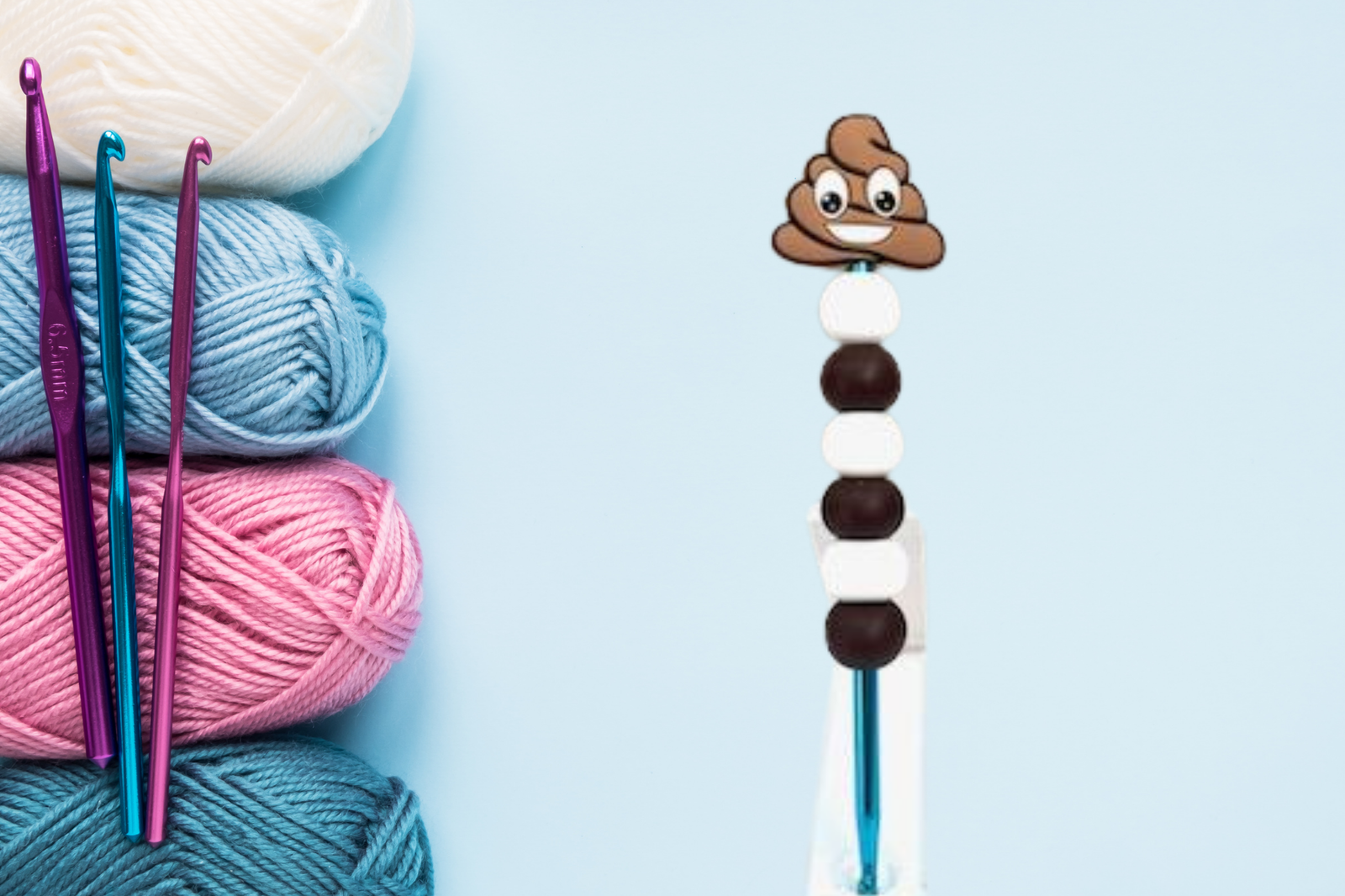 PooPoo Beaded Crochet Hook - Little Luvin Stitches