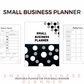 Small Business Planner with polka dot design on a white background