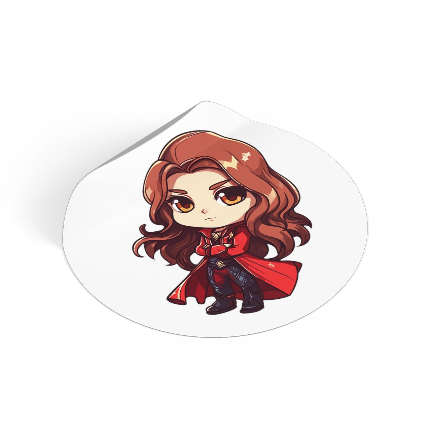 Scarlet Round Vinyl Stickers - Little Luvin Stitches