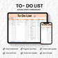 Google Sheets To Do List app on a tablet and phone with features listed below.