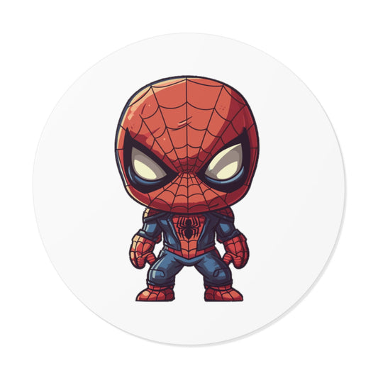 Spiderman Round Vinyl Stickers - Little Luvin Stitches