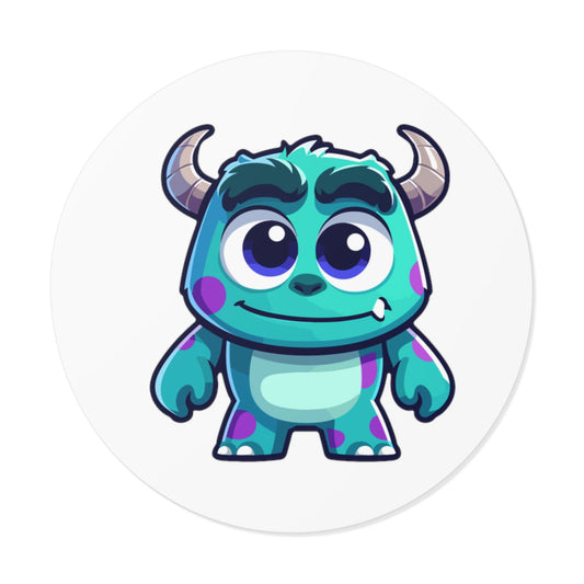 Sully Round Vinyl Stickers - Little Luvin Stitches