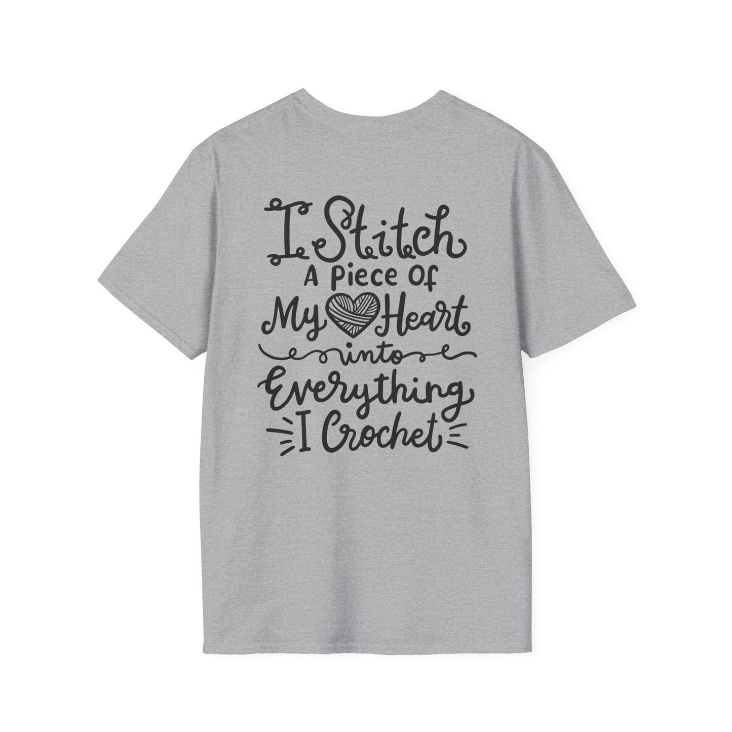 Thoughtful Crochet Saying T-shirt Unisex Softstyle Tee - Little Luvin Stitches