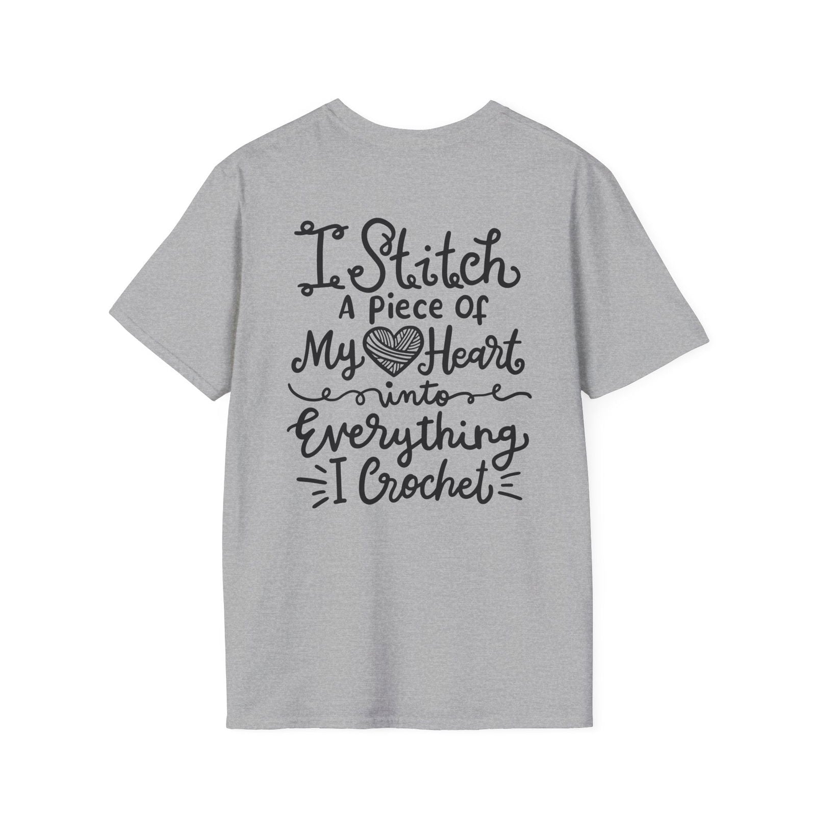 Thoughtful Crochet Saying T-shirt Unisex Softstyle Tee - Little Luvin Stitches