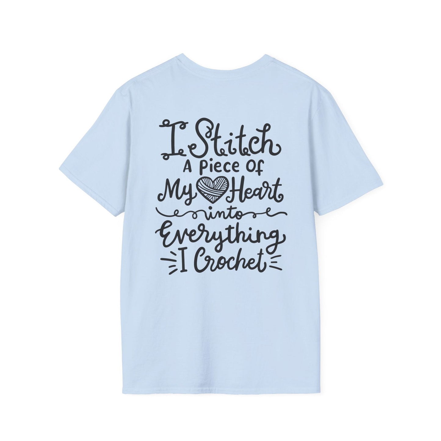 Thoughtful Crochet Saying T-shirt Unisex Softstyle Tee - Little Luvin Stitches