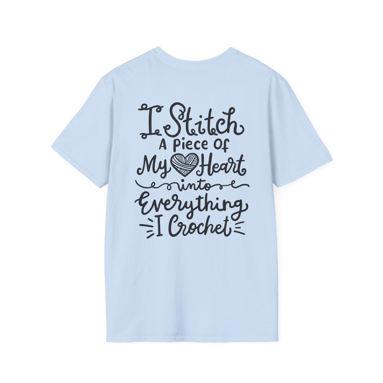 Thoughtful Crochet Saying T-shirt Unisex Softstyle Tee - Little Luvin Stitches