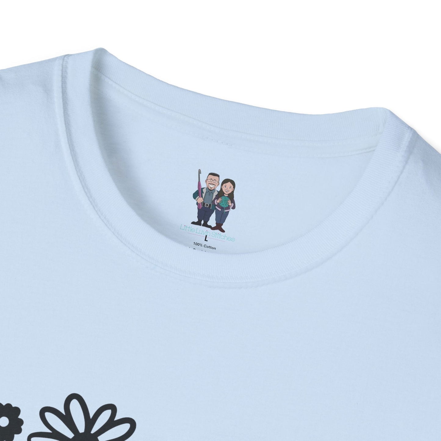 Thoughtful Crochet Saying T-shirt Unisex Softstyle Tee - Little Luvin Stitches