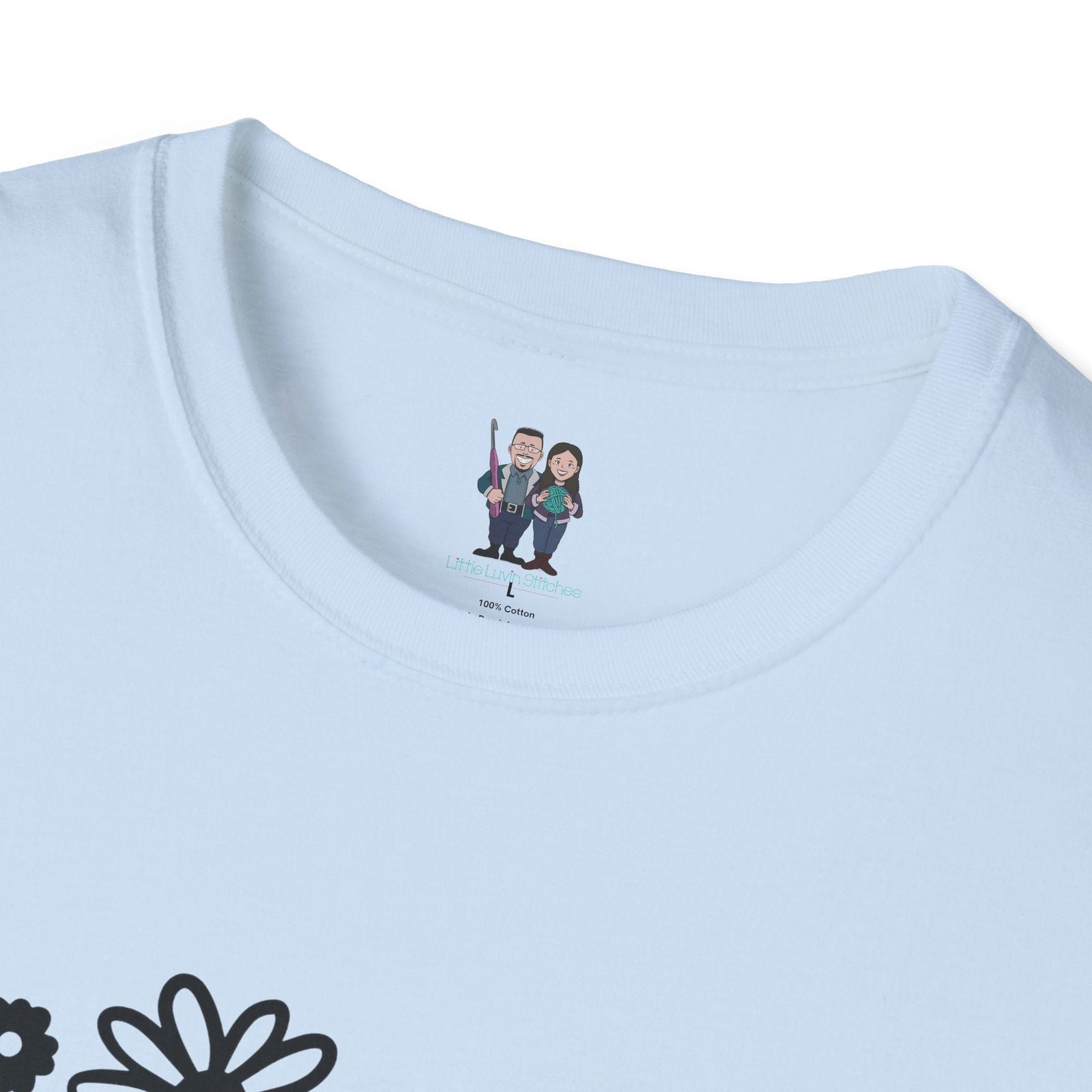 Thoughtful Crochet Saying T-shirt Unisex Softstyle Tee - Little Luvin Stitches
