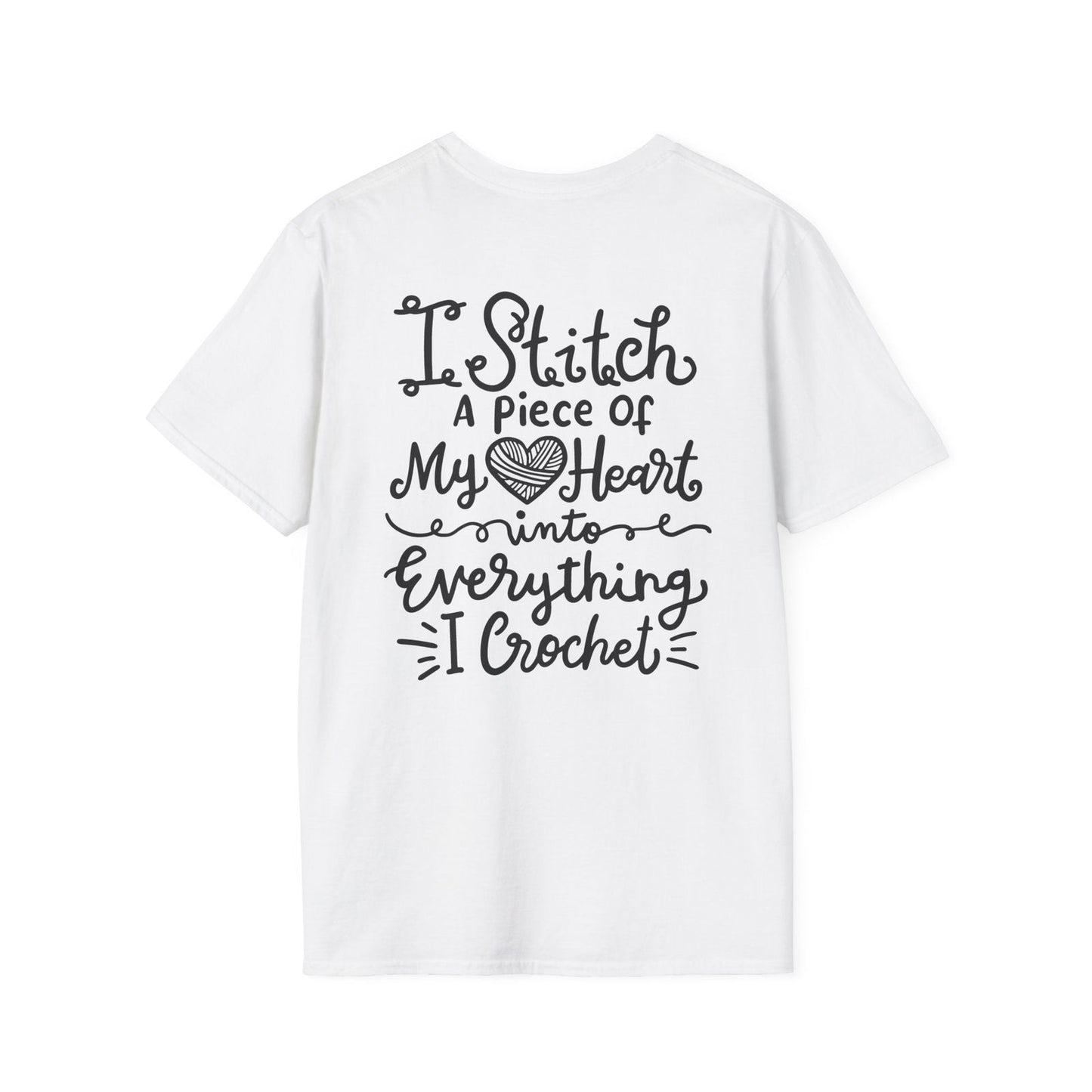 Thoughtful Crochet Saying T-shirt Unisex Softstyle Tee - Little Luvin Stitches