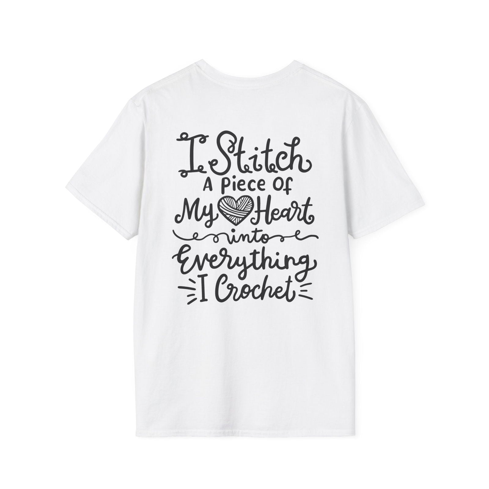 Thoughtful Crochet Saying T-shirt Unisex Softstyle Tee - Little Luvin Stitches