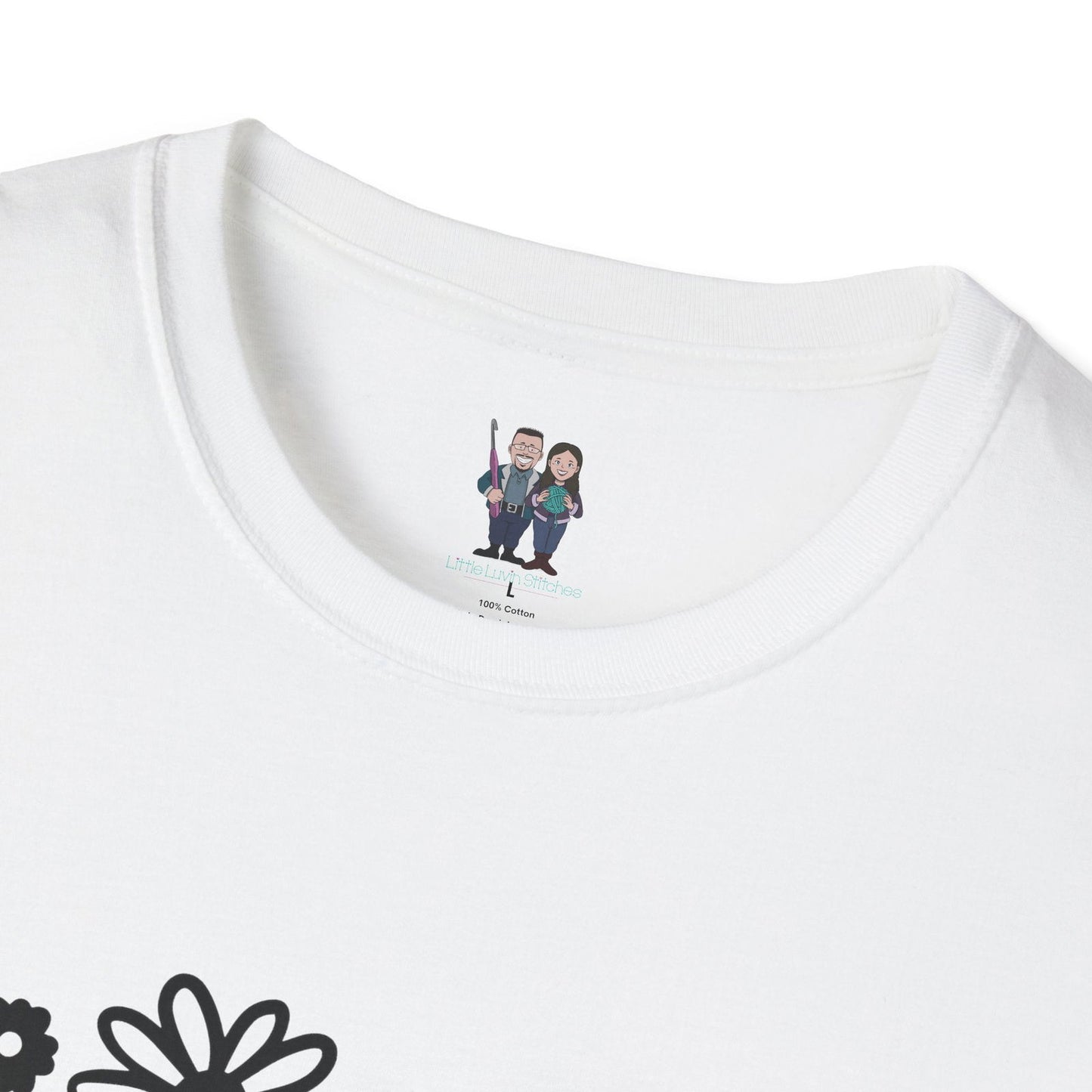 Thoughtful Crochet Saying T-shirt Unisex Softstyle Tee - Little Luvin Stitches