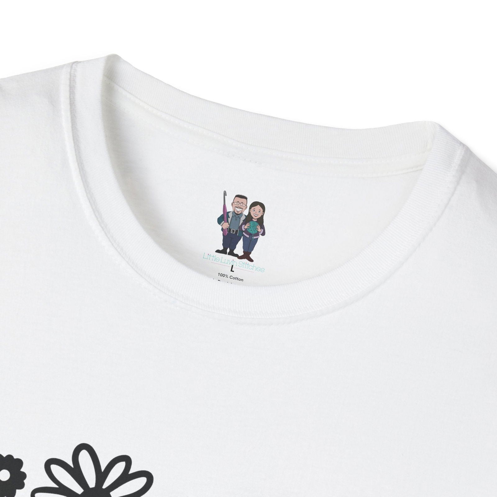Thoughtful Crochet Saying T-shirt Unisex Softstyle Tee - Little Luvin Stitches